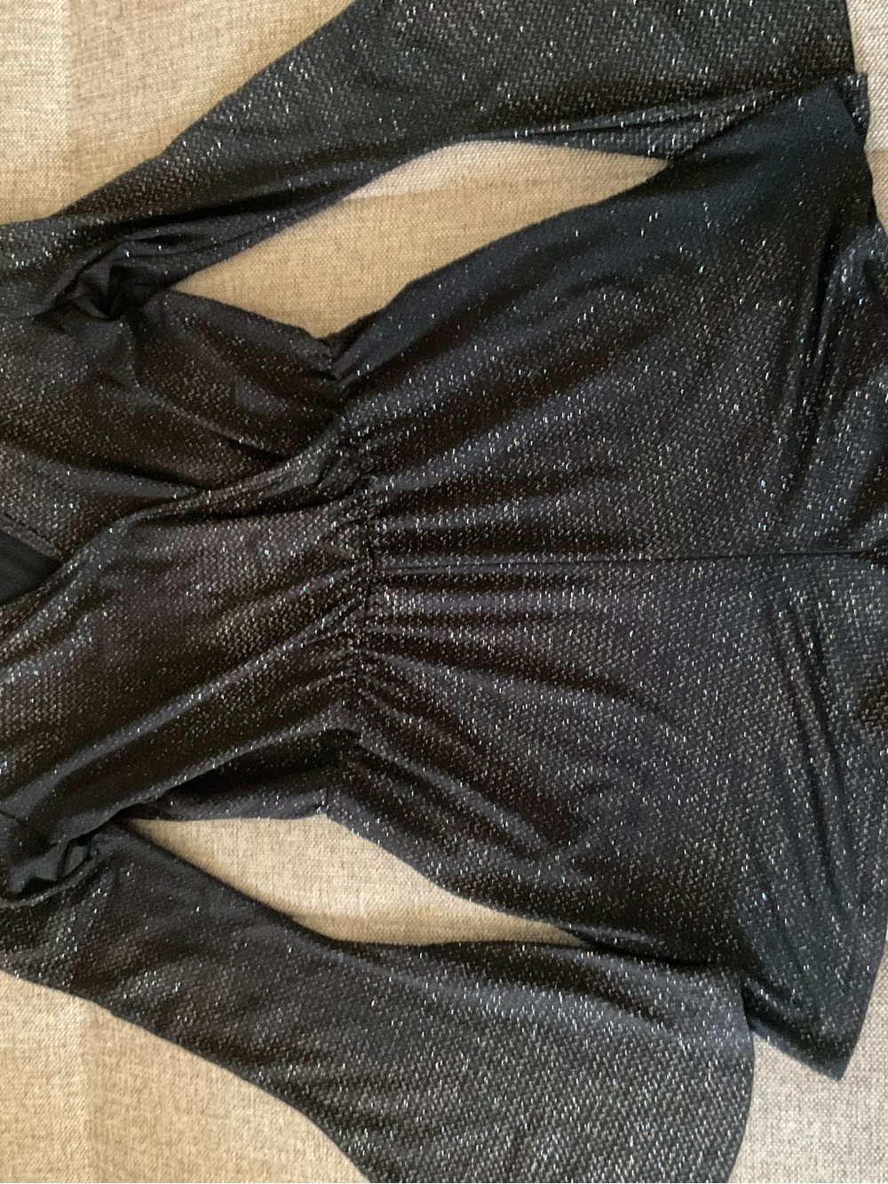 Justice Black Metallic Long-Sleeve Jumpsuit